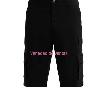 Men's Black Cargo Shorts